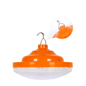 Solar-powered flyng sauer lamp