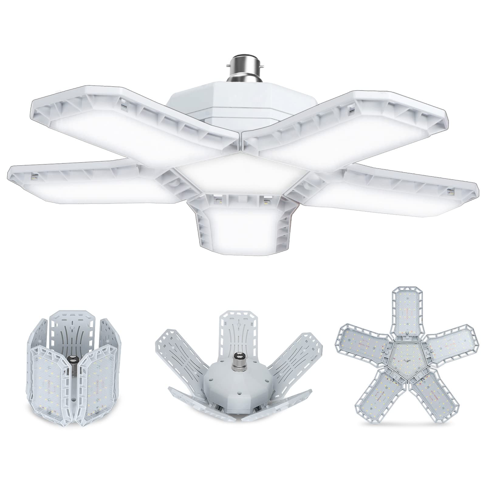 Led folding garage light 80W White